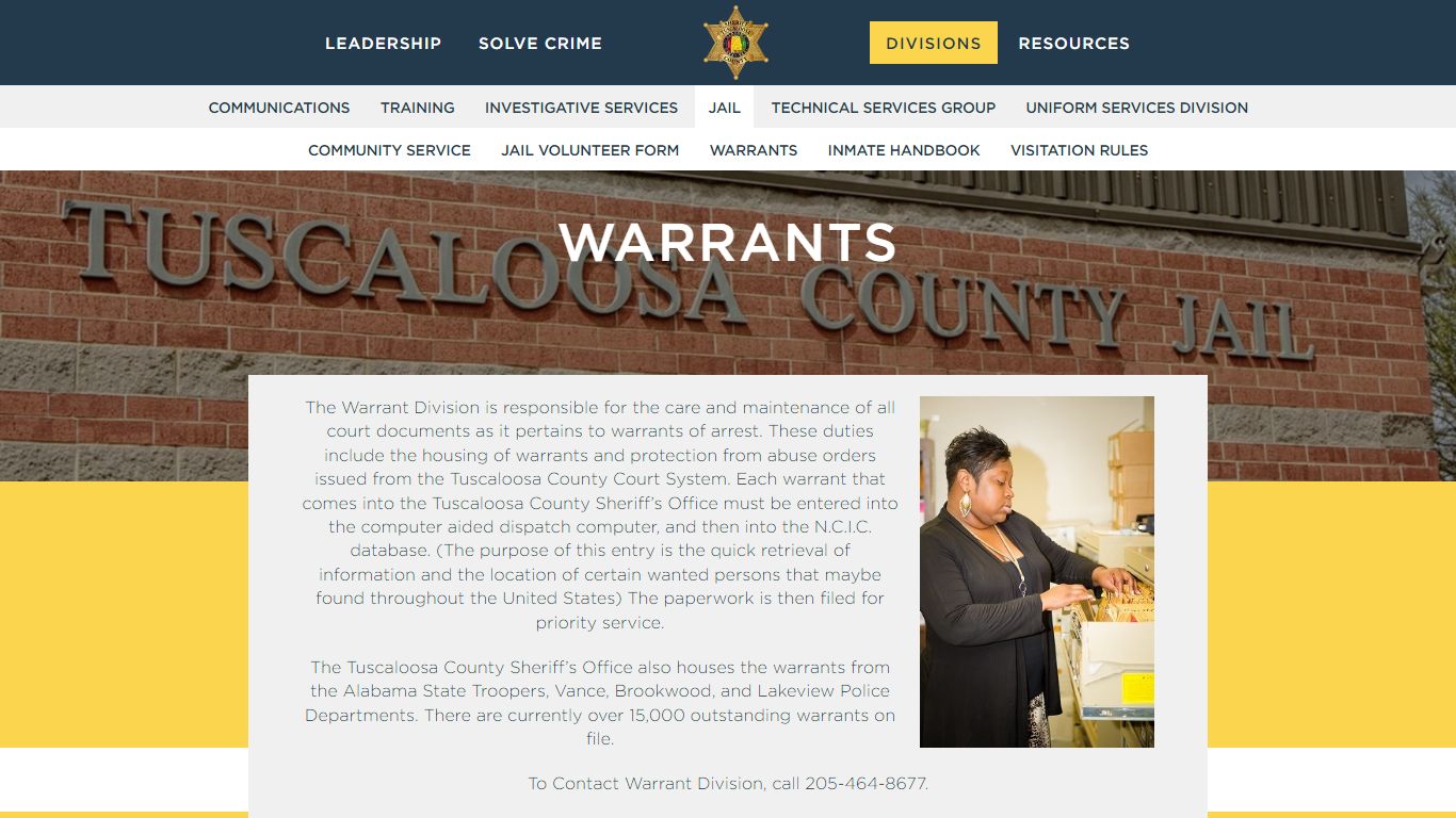 Warrants | Tuscaloosa County Sheriff's Office